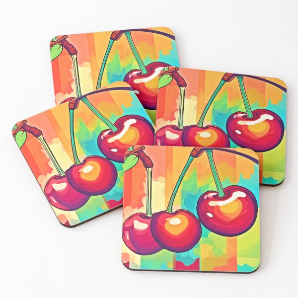 Item preview, Vibrant Cherry Art designed and sold by Health And Fitness Posts e-Store.