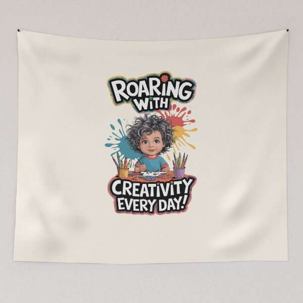 Item preview, Roaring with Creativity Every Day - Artistic Kids Design designed and sold by MolonasDesigns.