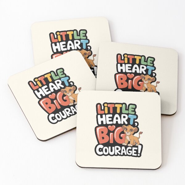 Item preview, Little Heart, Big Courage - Inspirational Kids Design designed and sold by MolonasDesigns.