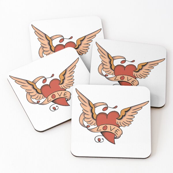 Item preview, love flying heart tattoo designed and sold by El-Tiger.