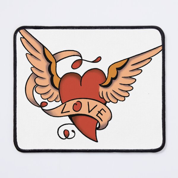 Item preview, love flying heart tattoo designed and sold by El-Tiger.