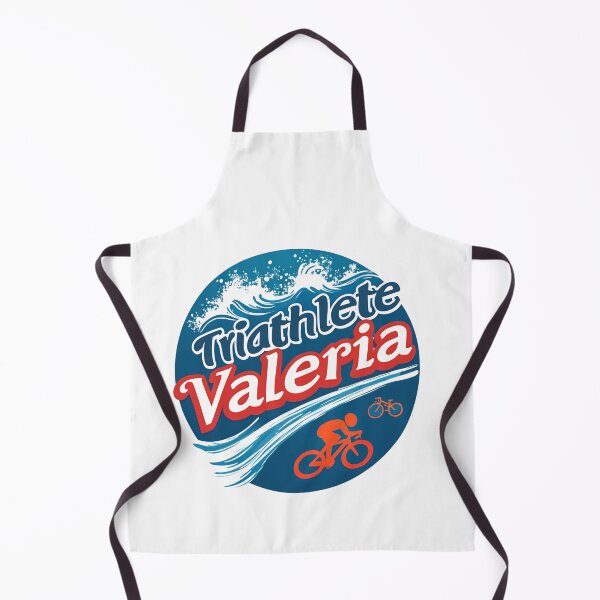 Artikelvorschau, Dynamische Triathletin Valeria – Schwimmen, Radfahren, Laufen entworfen und verkauft von Triathlongram.