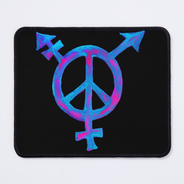 Item preview, Trans Peace sign - blue and pink designed and sold by stitchling.