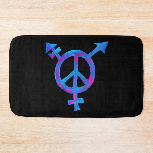 Item preview, Trans Peace sign - blue and pink designed and sold by stitchling.