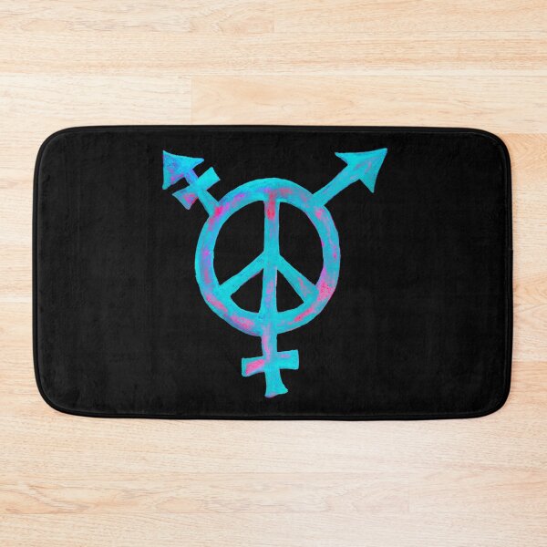Item preview, Copy of Trans Peace sign - turquoise and pink designed and sold by stitchling.
