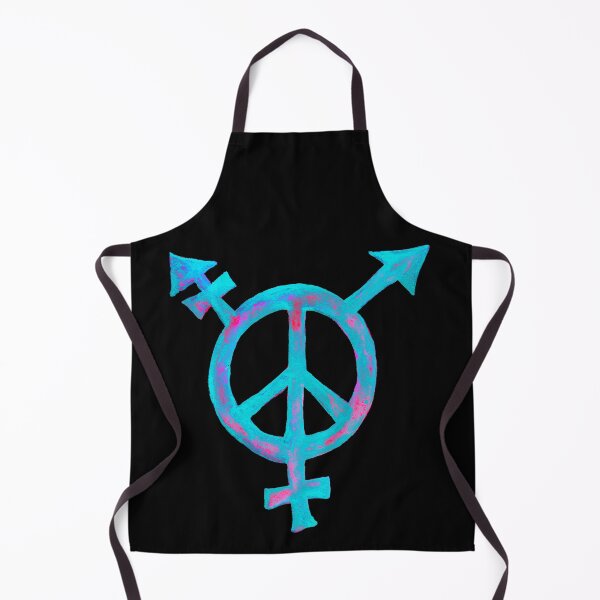 Item preview, Copy of Trans Peace sign - turquoise and pink designed and sold by stitchling.