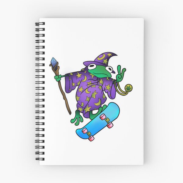 Item preview, Skateboarding Wizard Frog designed and sold by madeflowersgrow.
