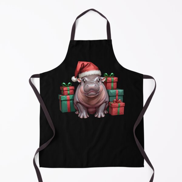 Item preview, Cute Christmas Moo Deng Hippo Illustration designed and sold by andasanc14.
