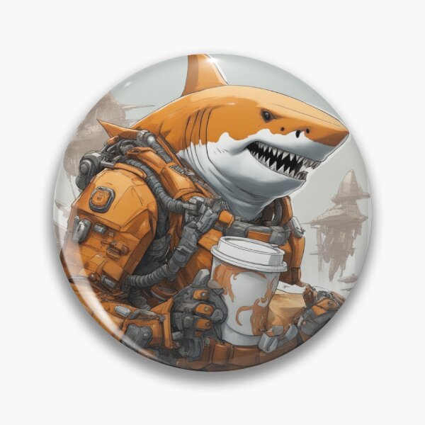 Item preview, Sharky Likes Coffee designed and sold by RedBlueLabs.