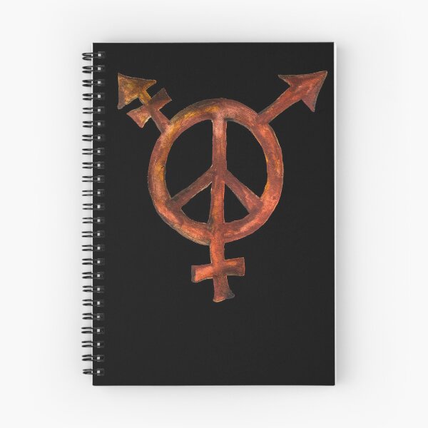 Item preview, Copy of Trans Peace sign - rust designed and sold by stitchling.