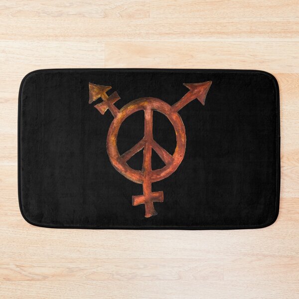 Item preview, Copy of Trans Peace sign - rust designed and sold by stitchling.