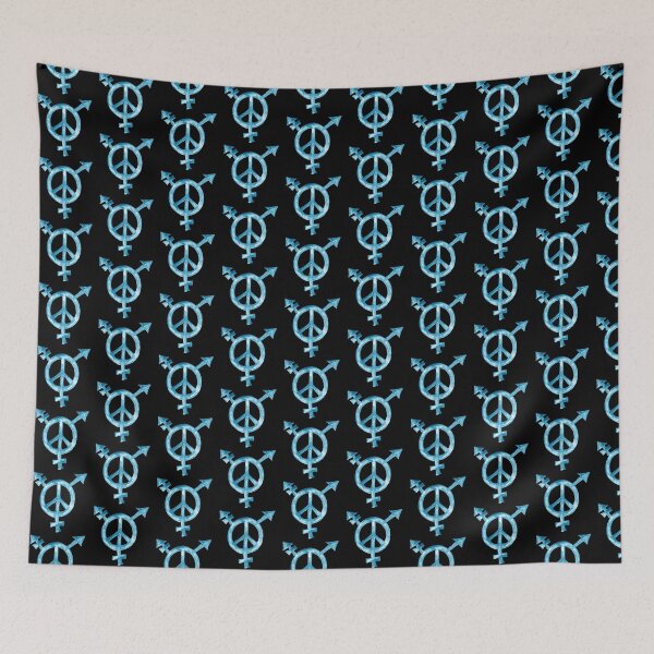 Item preview, Trans Peace sign - light blue designed and sold by stitchling.