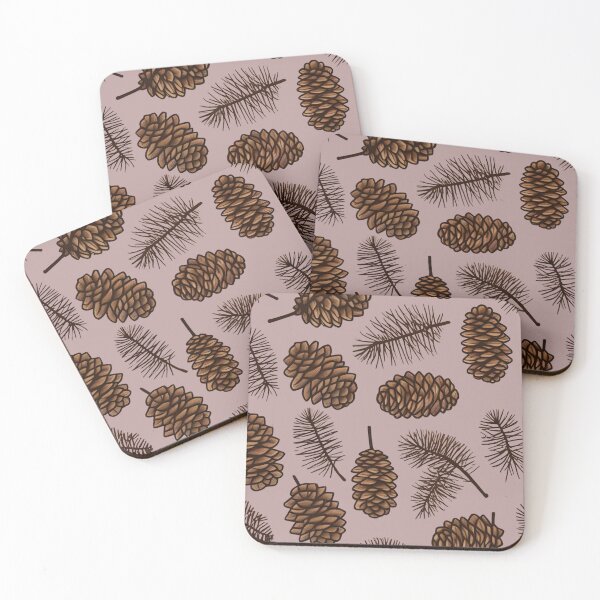 Item preview, Pine Nuts and Dried Pine Leaves Aged Pink Background designed and sold by Ciervo Primavera.