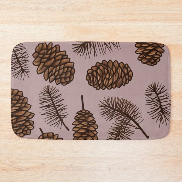 Item preview, Pine Nuts and Dried Pine Leaves Aged Pink Background designed and sold by Ciervo Primavera.