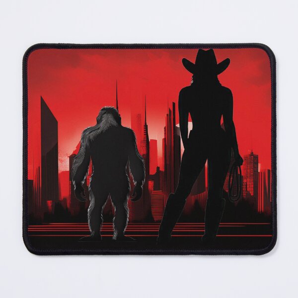 Item preview, Funny Cowgirl and Orangutan CityScape designed and sold by Boxing Kangaroo Retail Company.