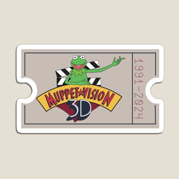 MUPPET VISION 3D Hollywood Studios - Closing Night Ticket Stub Magnet