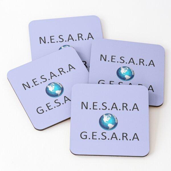 Item preview, N.E.S.A.R.A - G.E.S.A.R.A, in black acronyms designed and sold by Art With Impact – Statement Art & Apparel for Deep Thinkers.