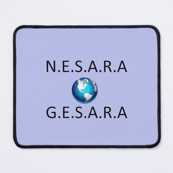 Item preview, N.E.S.A.R.A - G.E.S.A.R.A, in black acronyms designed and sold by Art With Impact – Statement Art & Apparel for Deep Thinkers.