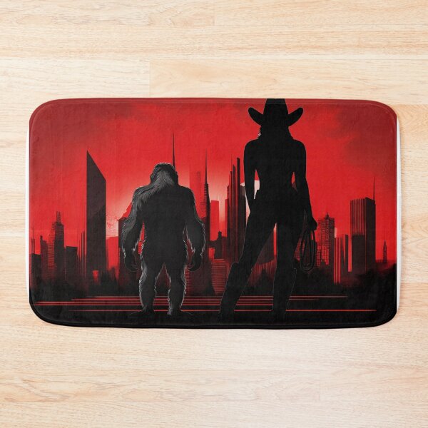 Item preview, Funny Cowgirl and Orangutan CityScape designed and sold by Boxing Kangaroo Retail Company.