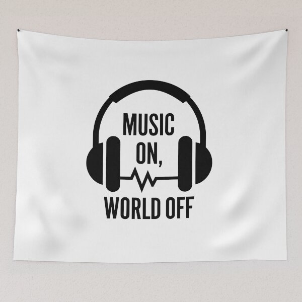 Item preview, Music On, World Off - Minimalist Headphones designed and sold by MrERNST.
