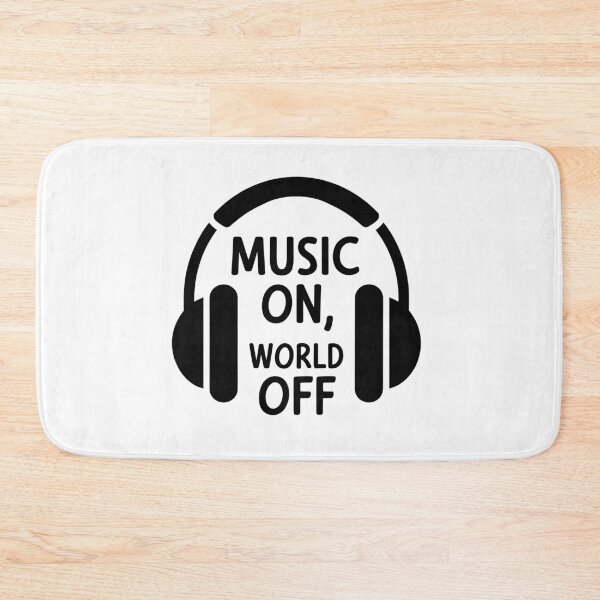 Item preview, Music On, World Off - Minimalist Headphones designed and sold by MrERNST.