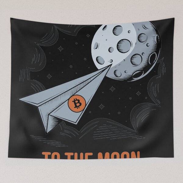 Item preview, Bitcoin To The Moon Paper Plane Art designed and sold by cabana.space.