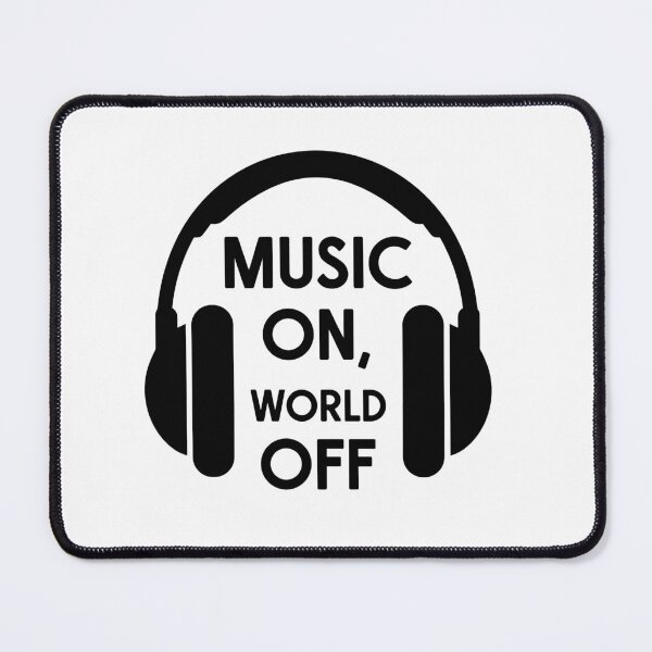 Item preview, Music On, World Off - Minimalist Headphones designed and sold by MrERNST.