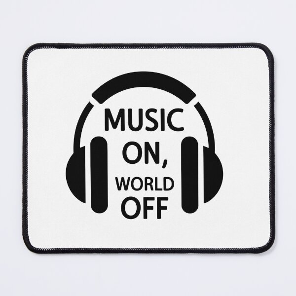 Item preview, Music On, World Off - Minimalist Headphones designed and sold by MrERNST.