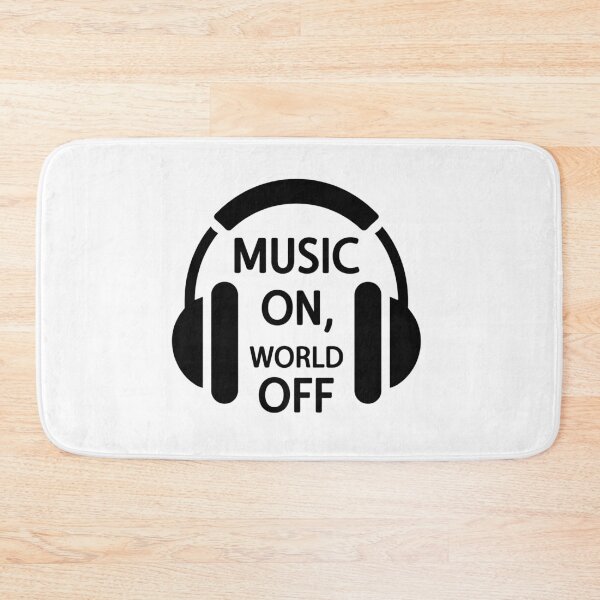 Item preview, Music On, World Off - Minimalist Headphones designed and sold by MrERNST.