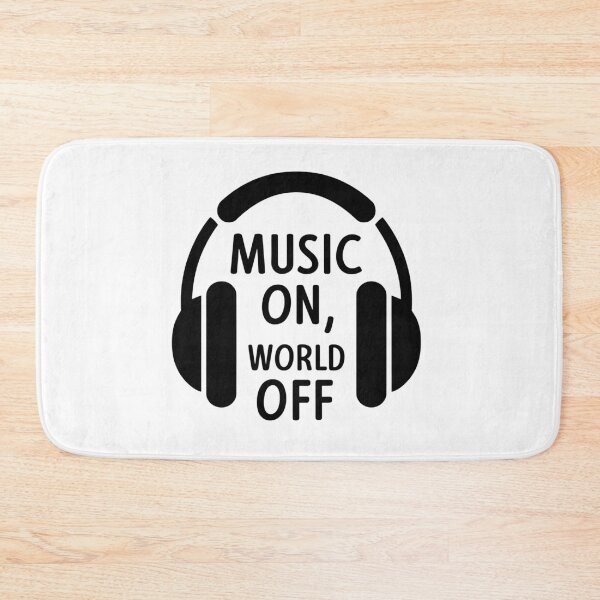 Item preview, Music On, World Off - Minimalist Headphones designed and sold by MrERNST.