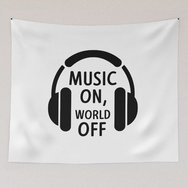 Item preview, Music On, World Off - Minimalist Headphones designed and sold by MrERNST.