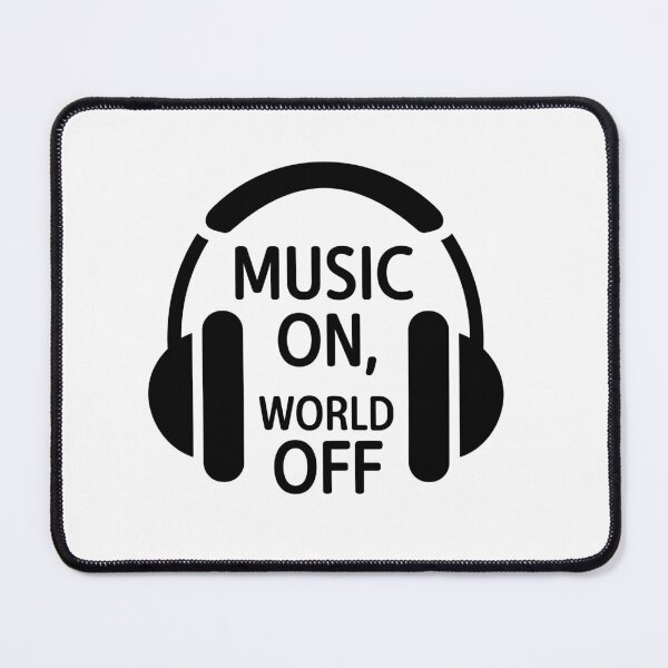 Item preview, Music On, World Off - Minimalist Headphones designed and sold by MrERNST.