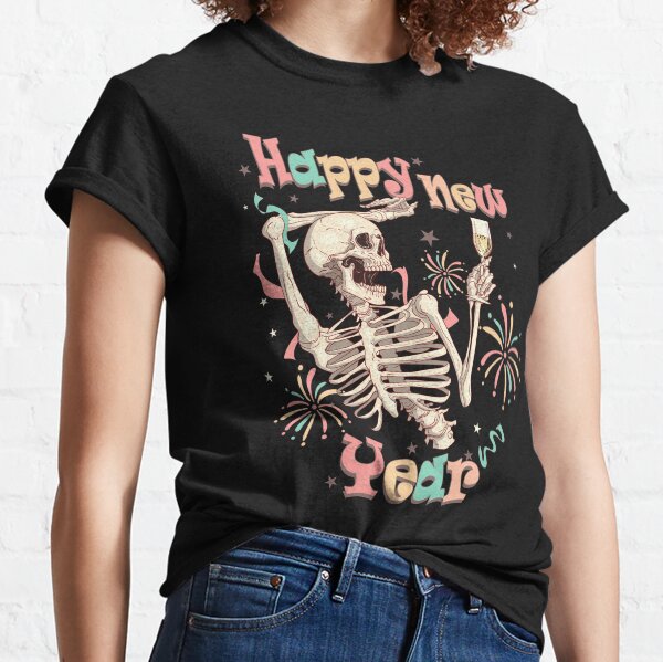 Item preview, Happy New Year Skeleton designed and sold by Inanimatus.