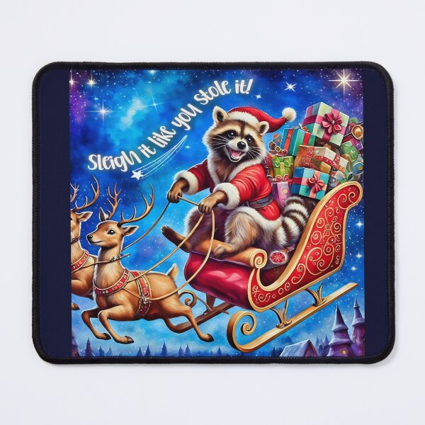 Item preview, Mischievous Raccoon Sleigh Ride Adventure designed and sold by gleefulme.