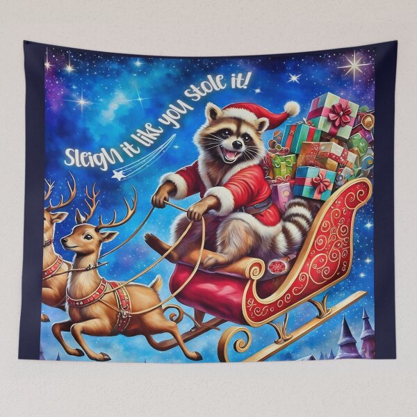 Item preview, Mischievous Raccoon Sleigh Ride Adventure designed and sold by gleefulme.