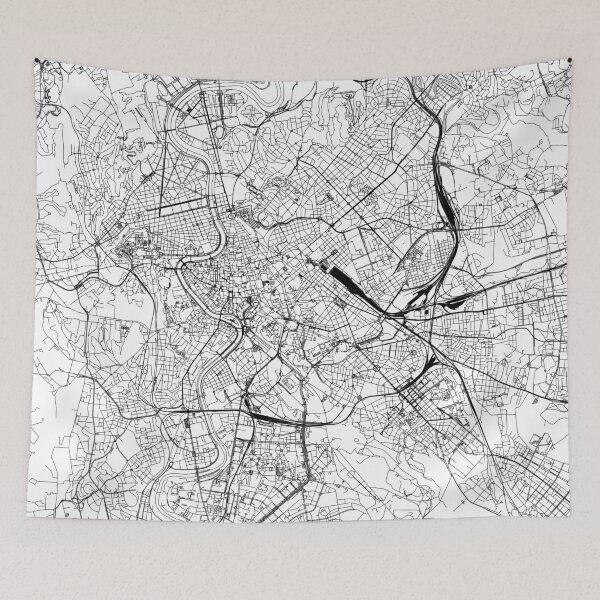 Item preview, Rome White Map designed and sold by multiplicitymap.