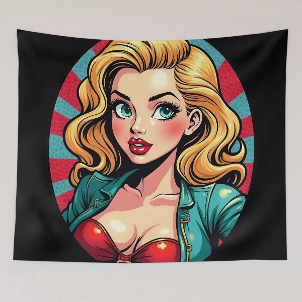 Item preview, Cute Classic Vintage Style Anime Girl designed and sold by TheArtOfPat.