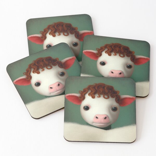 Item preview, Curly Calf Cutie™ – The Moo-diest Trendsetter! designed and sold by MelaFay.