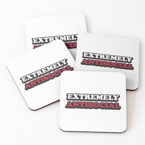 Item preview, Extremely antisocial, funny text quotes for introverts designed and sold by Rednosestickers.