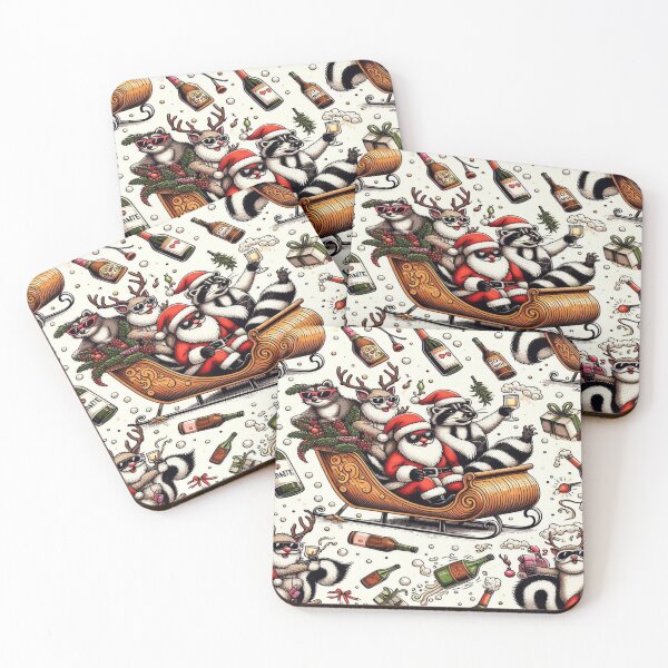 Item preview, Skunks and Santas Sleigh Chaos– Perfect Gift designed and sold by Imaginarium of Chaos falcon88 .