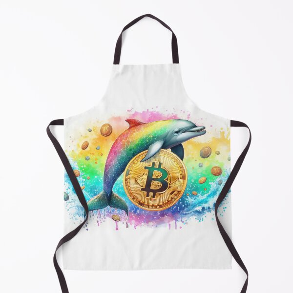 Item preview, Colorful Bitcoin Dolphin in a Rainbowcore Palette designed and sold by Mechanical-Artt.