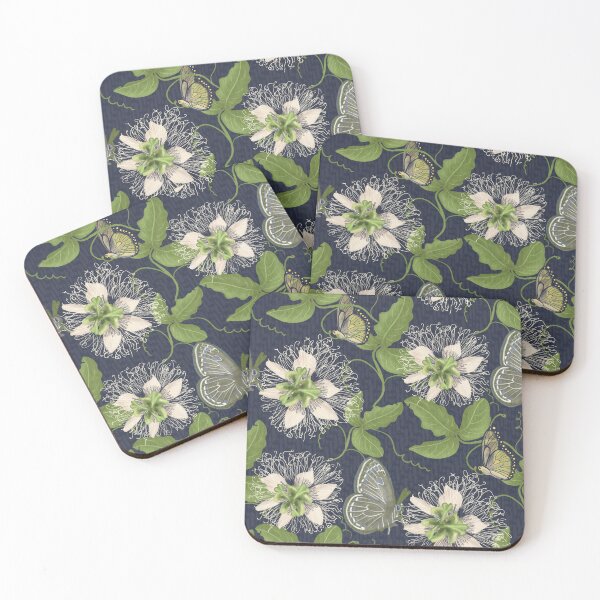 Item preview, Passion Fruit Summer on Navy designed and sold by Catherine Wallace Art.