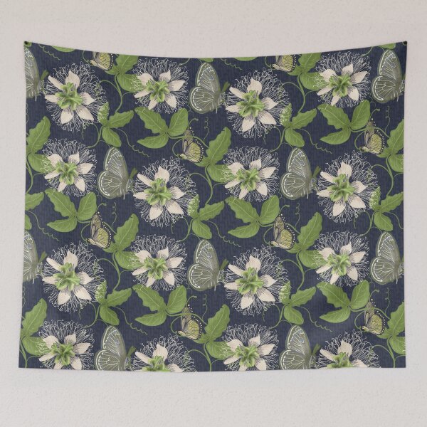 Item preview, Passion Fruit Summer on Navy designed and sold by Catherine Wallace Art.