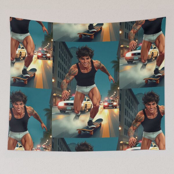 Item preview, another night skateboarding designed and sold by OneLittleCrow.