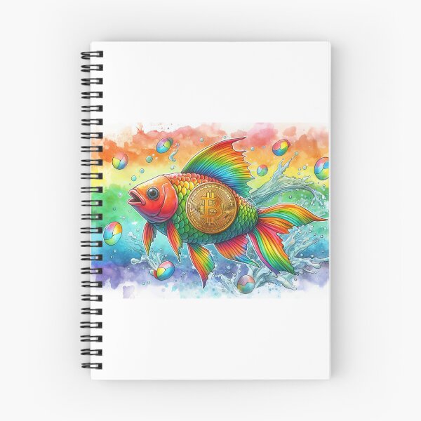 Item preview, Radiant Bitcoin Humpback Whale in Rainbowcore Watercolor designed and sold by Mechanical-Artt.