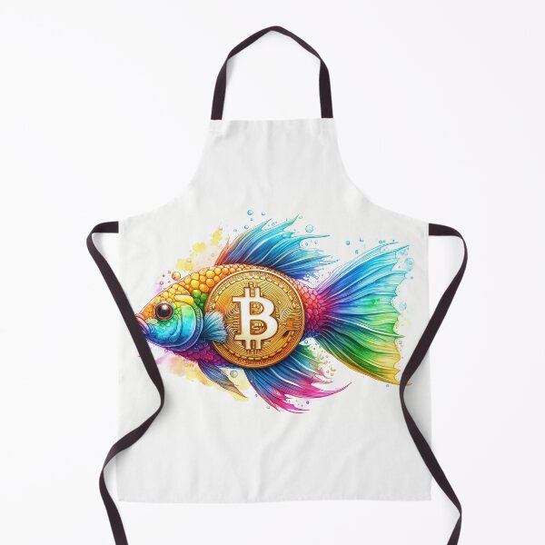 Item preview, Playful Rainbowcore Crypto Fish with Bitcoin Symbolism designed and sold by Mechanical-Artt.
