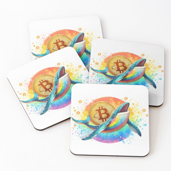 Item preview, Unique Bitcoin whale with Radiant Rainbowcore Colors designed and sold by Mechanical-Artt.
