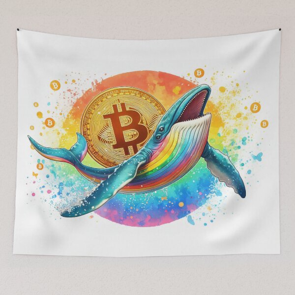 Item preview, Unique Bitcoin whale with Radiant Rainbowcore Colors designed and sold by Mechanical-Artt.