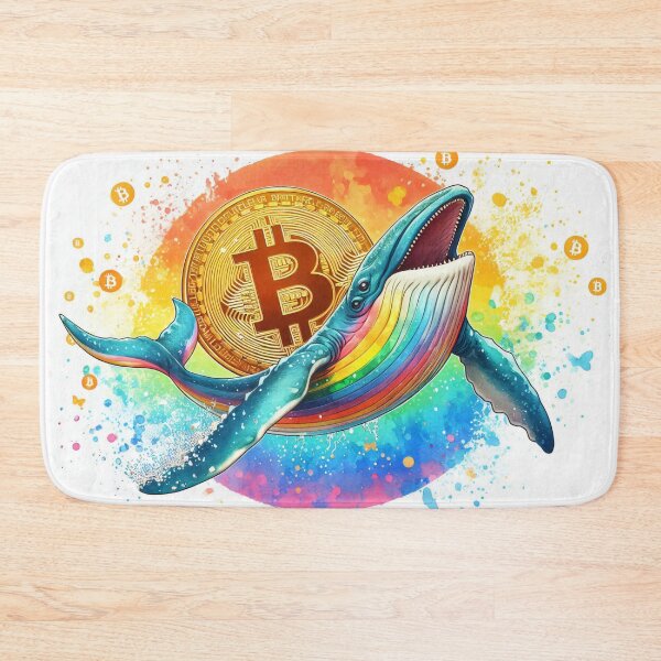 Item preview, Unique Bitcoin whale with Radiant Rainbowcore Colors designed and sold by Mechanical-Artt.
