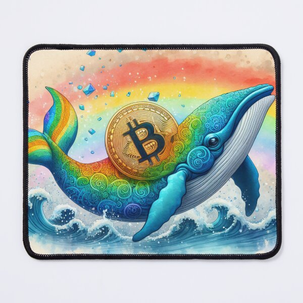 Item preview, Majestic Bitcoin Humpback in Vibrant Rainbowcore Watercolors designed and sold by Mechanical-Artt.